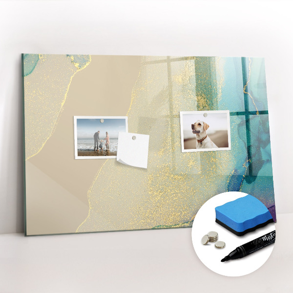 Beschreibbare magnettafel Bunter Marmor