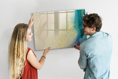 Beschreibbare magnettafel Bunter Marmor