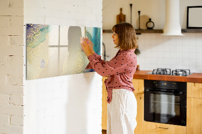 Beschreibbare magnettafel Bunter Marmor