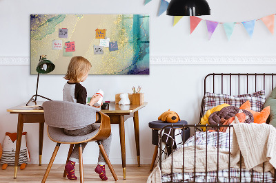 Beschreibbare magnettafel Bunter Marmor
