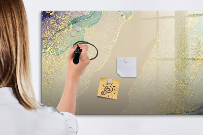 Beschreibbare magnettafel Bunter Marmor