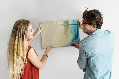 Beschreibbare magnettafel Bunter Marmor