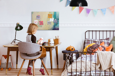 Beschreibbare magnettafel Bunter Marmor