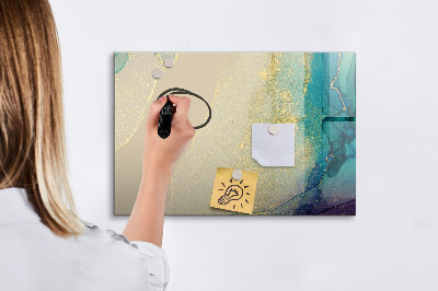 Beschreibbare magnettafel Bunter Marmor