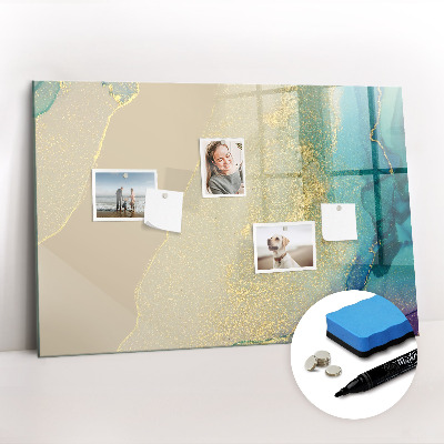 Beschreibbare magnettafel Bunter Marmor