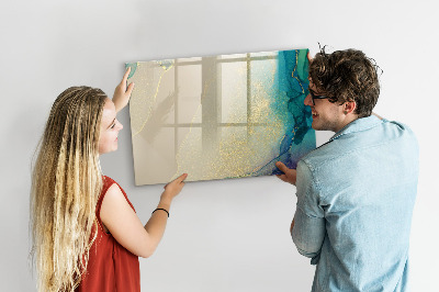 Beschreibbare magnettafel Bunter Marmor