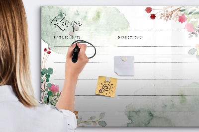 Magnettafel mit Marker Platz für das Rezept