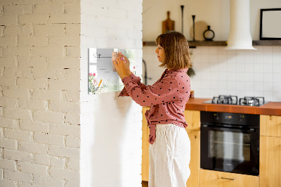 Magnetische Schreibtafel Platz für das Rezept