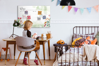 Magnetische Schreibtafel Platz für das Rezept