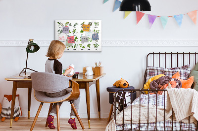 Magnettafel mit Marker Arten von Bäumen