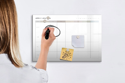 Beschreibbare magnettafel Minimalistisches Menü
