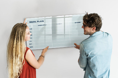 Beschreibbare magnettafel Pastellmenü