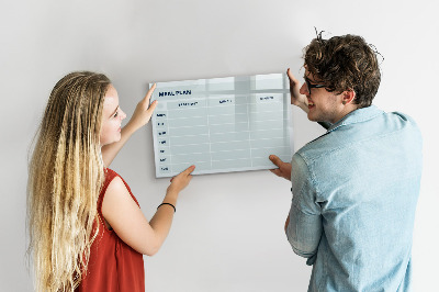 Beschreibbare magnettafel Pastellmenü