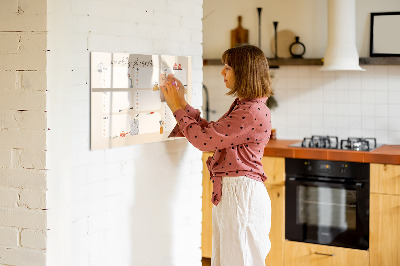 Beschreibbare magnettafel Wochenplaner