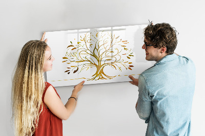 Beschreibbare magnettafel Goldener Baum