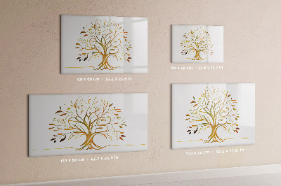 Beschreibbare magnettafel Goldener Baum