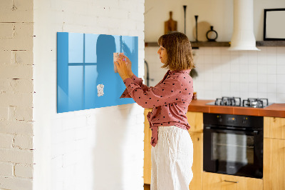 Magnettafel mit Marker Farbe blau