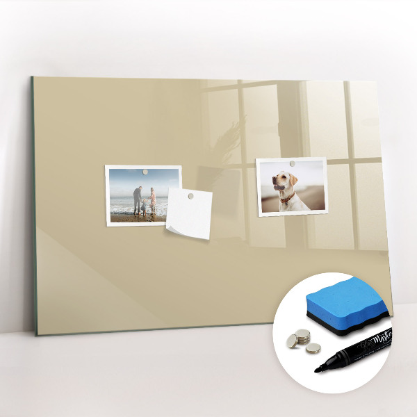 Beschreibbare magnettafel Beige Farbe