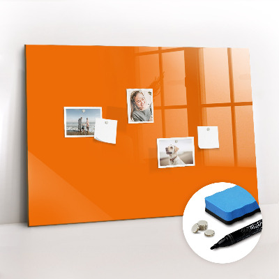 Magnettafel mit Marker Orange Farbe