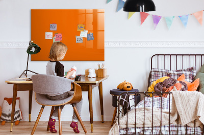 Magnettafel mit Marker Orange Farbe