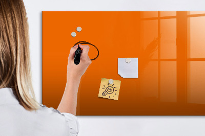 Beschreibbare magnettafel küche Orange Farbe