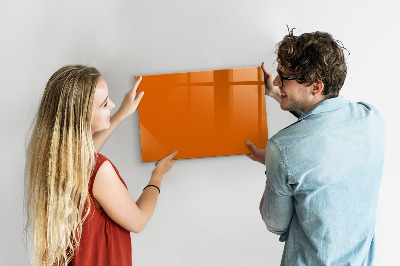 Magnettafel mit Marker Orange Farbe