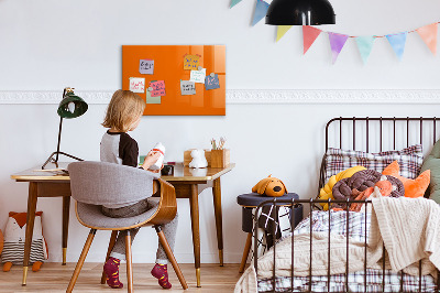 Beschreibbare magnettafel küche Orange Farbe
