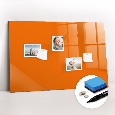 Magnettafel mit Marker Orange Farbe