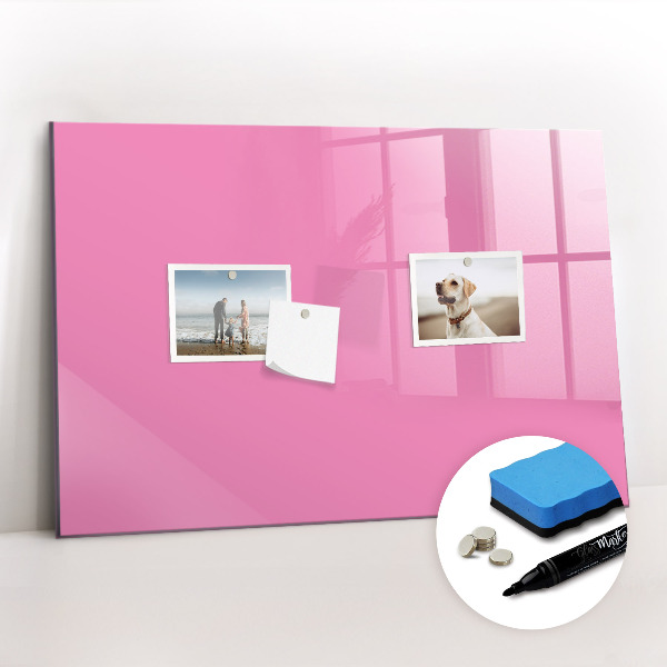 Beschreibbare magnettafel Farbe rosa