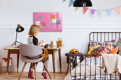 Beschreibbare magnettafel Farbe rosa