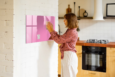 Beschreibbare magnettafel Farbe rosa