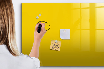 Beschreibbare magnettafel küche Hellgelbe Farbe