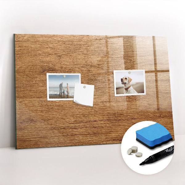 Beschreibbare magnettafel Helles Holz