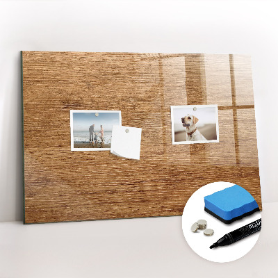 Beschreibbare magnettafel Helles Holz
