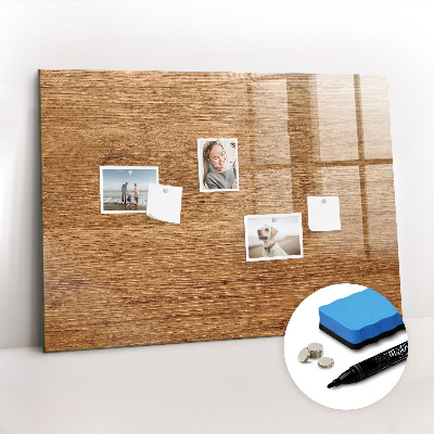 Beschreibbare magnettafel Helles Holz
