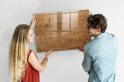 Beschreibbare magnettafel Helles Holz