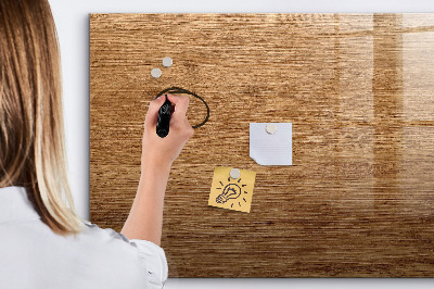Beschreibbare magnettafel Helles Holz