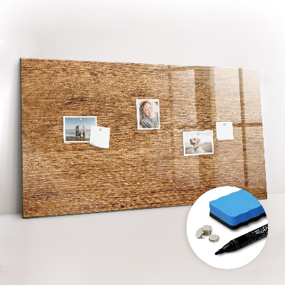 Beschreibbare magnettafel Helles Holz