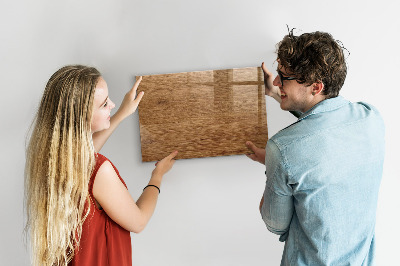 Beschreibbare magnettafel Helles Holz