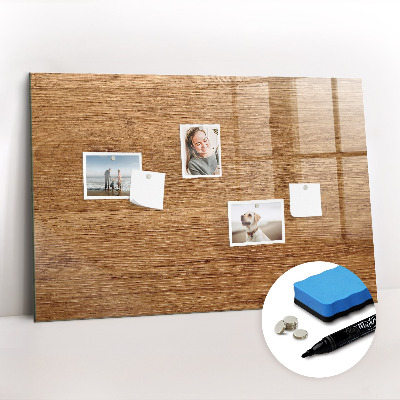 Beschreibbare magnettafel Helles Holz