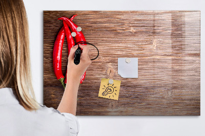 Magnettafel mit Marker Paprika