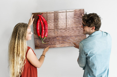 Magnettafel mit Marker Paprika