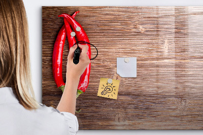 Magnettafel mit Marker Paprika