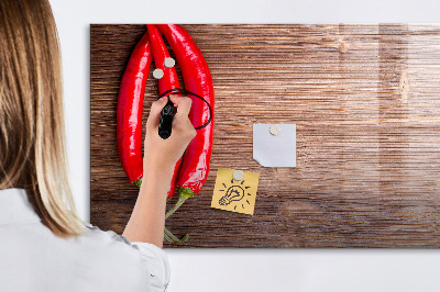 Magnettafel mit Marker Paprika