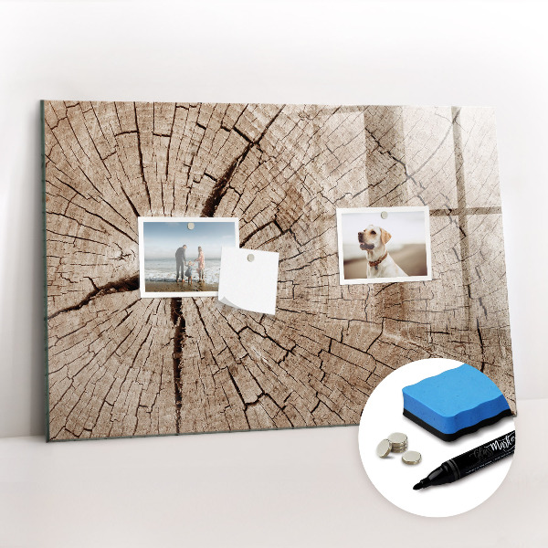 Beschreibbare magnettafel Alter Holzstumpf