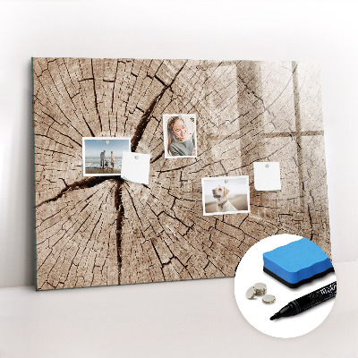 Beschreibbare magnettafel Alter Holzstumpf