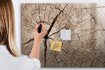 Beschreibbare magnettafel Alter Holzstumpf
