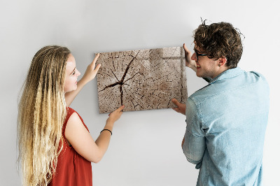Beschreibbare magnettafel Alter Holzstumpf