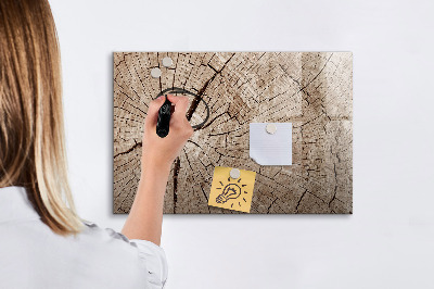 Beschreibbare magnettafel Alter Holzstumpf