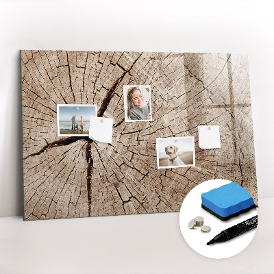Beschreibbare magnettafel Alter Holzstumpf